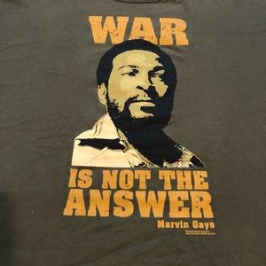 Zion Rootswear Shirts - Marvin Gaye War Is Not the Answer Tee 1X Zion Rootswear Shirts - Marvin Gaye War Is Not the Answer Tee 1X